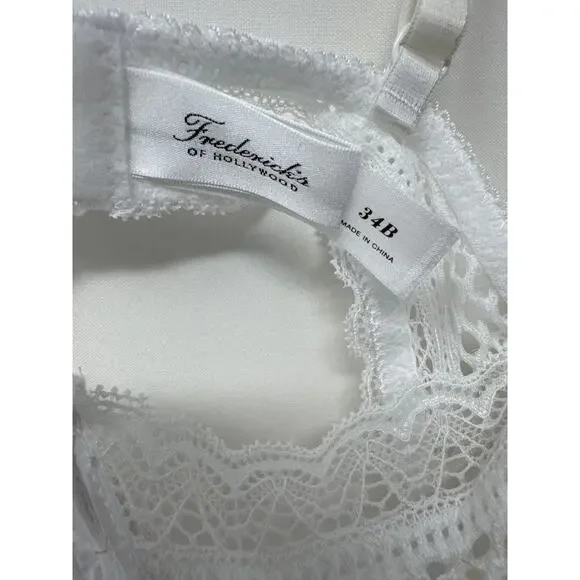 Brand New Frederick's of Hollywood Women's Size 34B White Cameron Bra - Picture 4 of 7